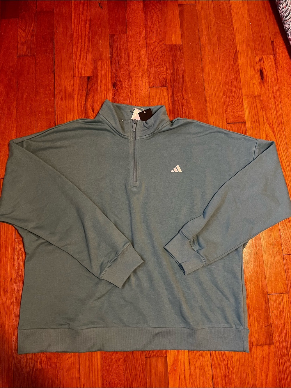 adidas Women's V-Neck Pullover in Teal Green